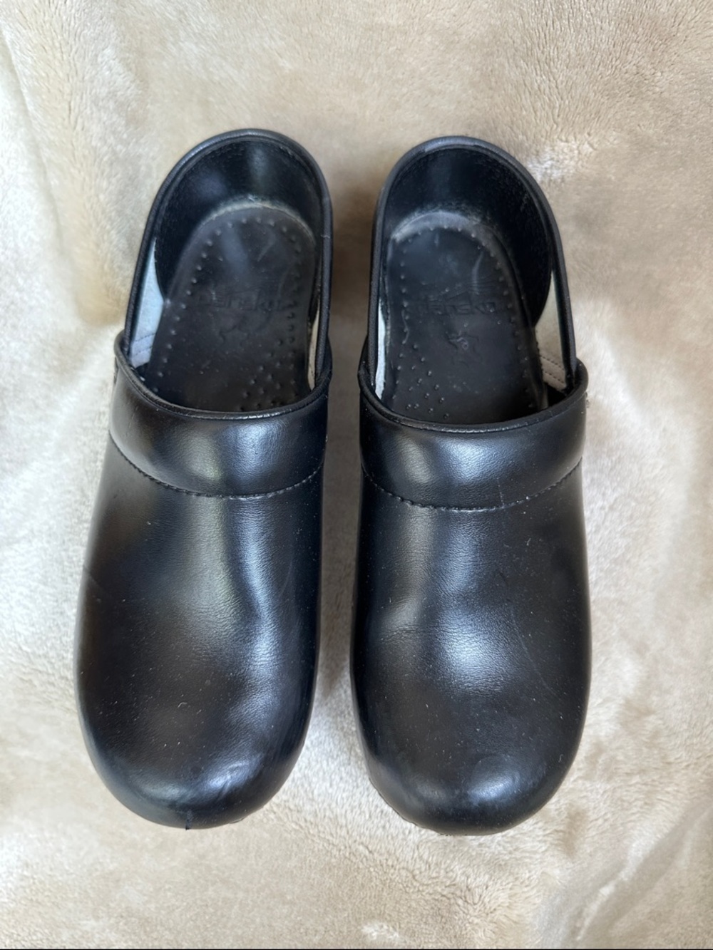 Dansko Black Leather Slip-On Clog size 37